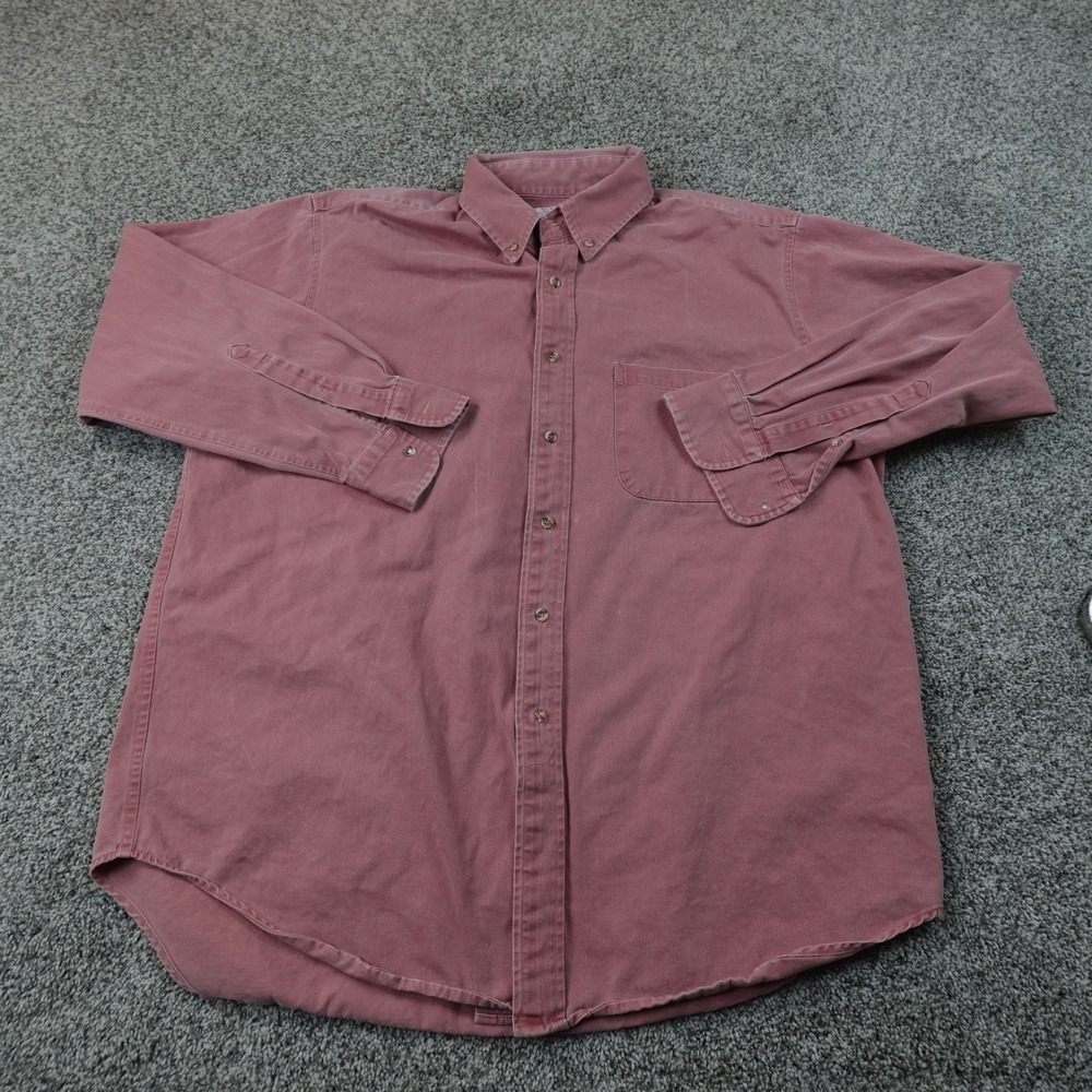 VTG Murrays Toggery Shop Shirt Mens 2XL Red Nantucket Reds Button Up Long Sleeve